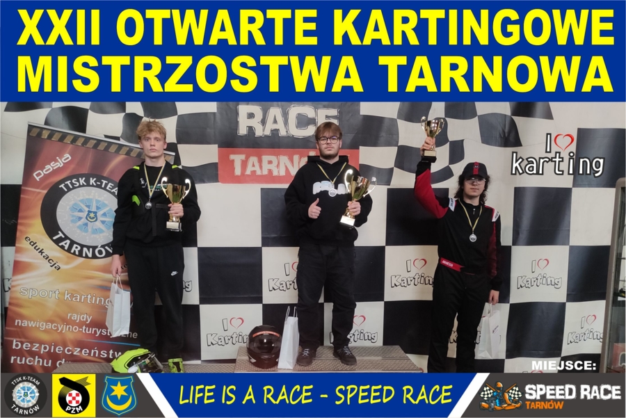 Najlepsi zawodnicy 22. Kartingowych Mistrzostw Tarnowa w kategorii junior